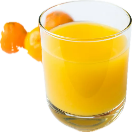 Un verre de jus d'orange frais